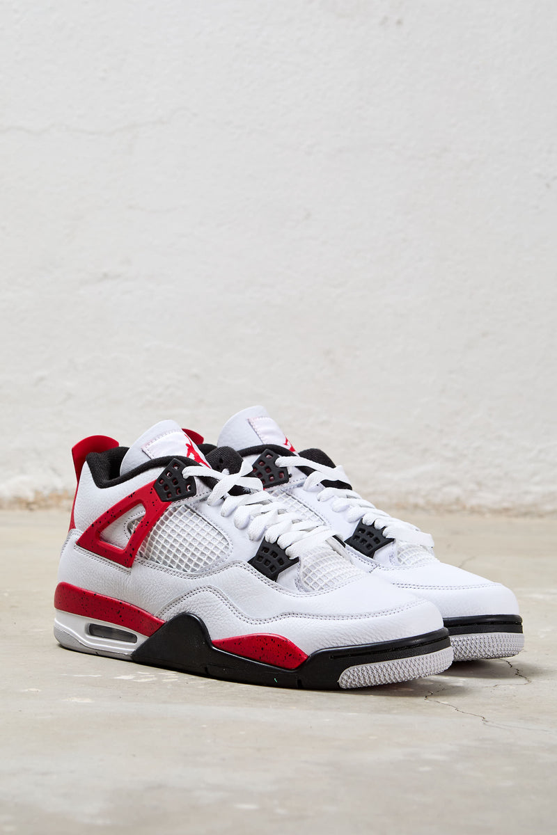 nike jordan 4 red cement tomaiao pelle colore bianco rosso 7854