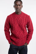 Kangra 4322 Maglione trecce rosso