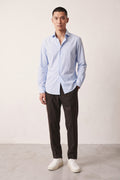 Alley Docks 4006 Camicia tecnica fantasia azzurra