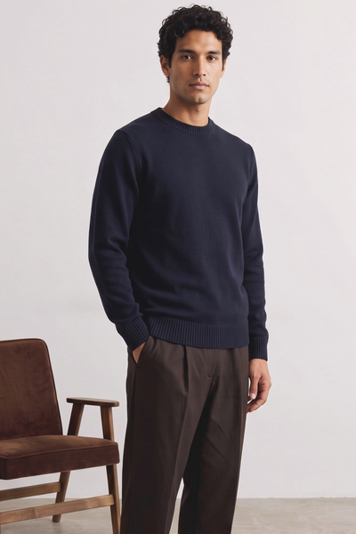 Philippe Laurientè 4638 Blue Crewneck Sweater