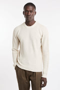 Reworked 4684 Ribbed crew neck sweater putty