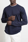 Hamaki-Ho 2806 Maglia blu doppio collo