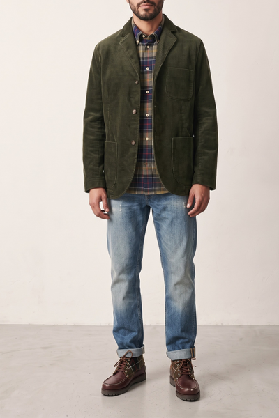 Sebago 4553 Neddick Jacket in green corduroy