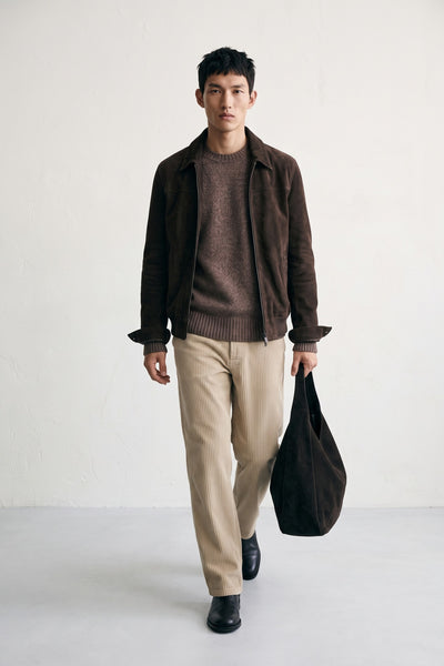 Philippe Laurientè 4645 Brown Melange Crew Neck Sweater