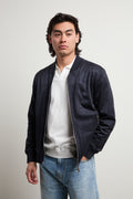 Hamaki-Ho 3180 Bomber in alcantara blu