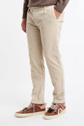 Reworked 4727 Pantalone Dioup in velluto a coste stucco