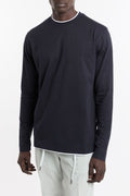 Hamaki-Ho 4268 T-shirt manica lunga con doppi bordi blu