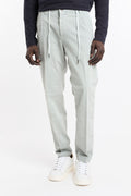 Reworked 4711 Pantalone Gavi in velluto lavato grigio