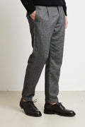 Reworked 2509 Pantalone grigio Volo fantasia in lana