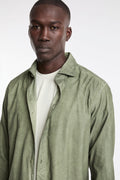 Alley Docks 4008 Distressed Green Corduroy Shirt
