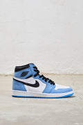 Nike Jordan 1 High in Pelle Colore Azzurro/Bianco