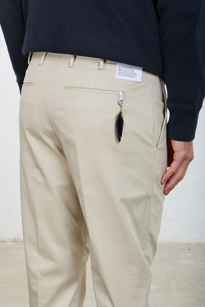 pt torino pantalone edge misto cotone colore ghiaccio 7956