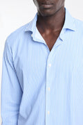 Alley Docks 4004 Pinstripe Technical Shirt Light Blue