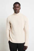 Kangra 2233 Maglione beige collo a vulcano