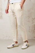 Clark 1143 Pantalone panna Lewis in lino