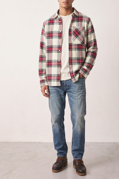 Barbour 4070 Camicia scozzese panna