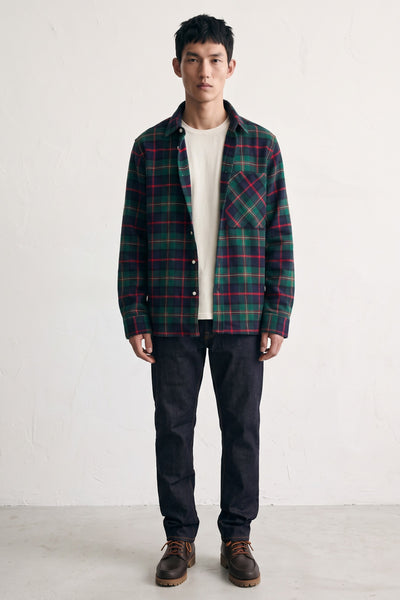 Barbour 4071 Camicia scozzese blu e verde