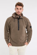 C.P. Company 9071 Maglia con cappuccio e mezza zip