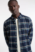 Barbour 4068 Fortrose blue tartan flannel shirt