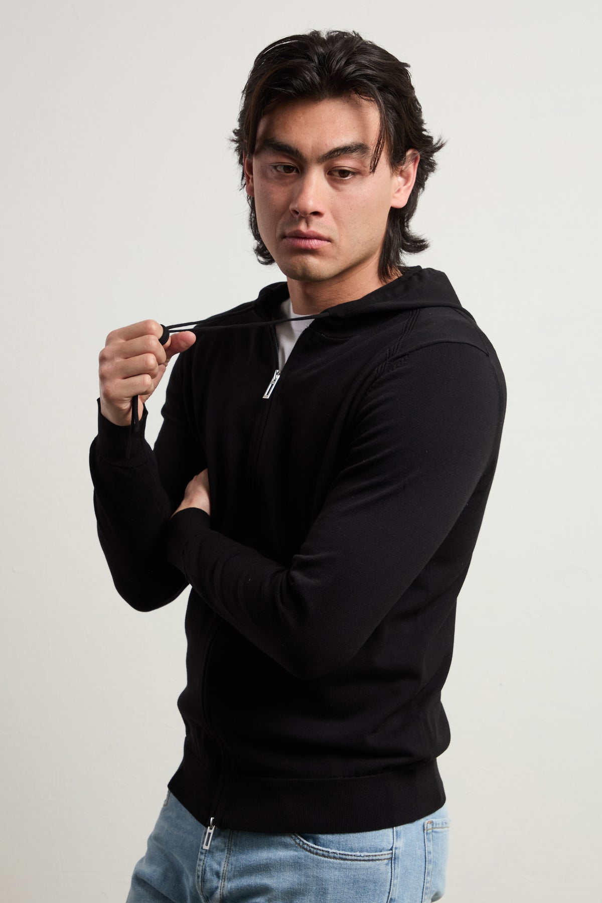 Reworked 3474 Black Knit Hoodie Reworked man