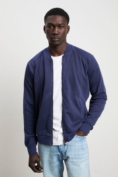 Keeling 3230 Felpa bomber indigo
