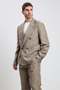 Officina 36 - 3333 Brown mouliné double-breasted jacket