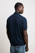 Reworked 3446 Camicia manica corta in maglina blu