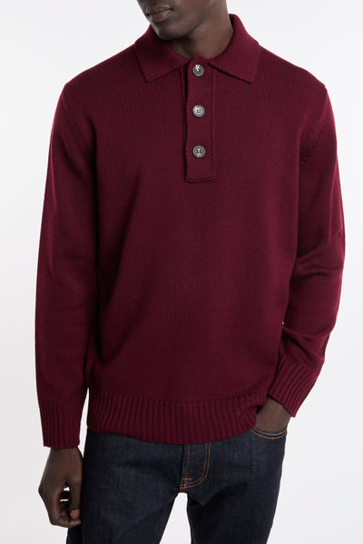 Kangra 4339 Burgundy Polo Sweater