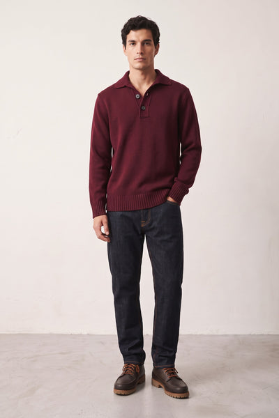 Kangra 4339 Maglione polo bordeaux