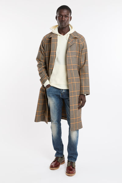 Tagliatore 4583 Cappotto Pied-de-poul moro e arancio