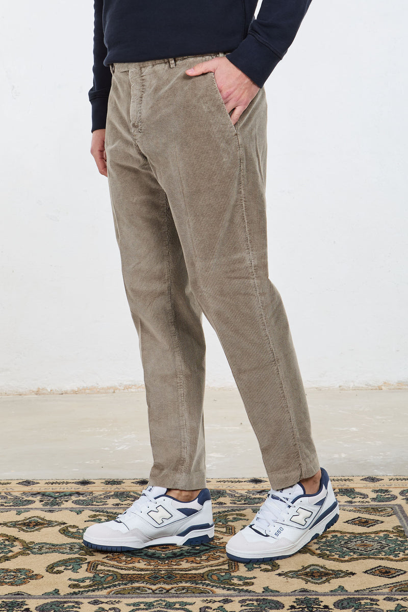 pt torino pantalone edge velluto misto cotone colore grigio 7957