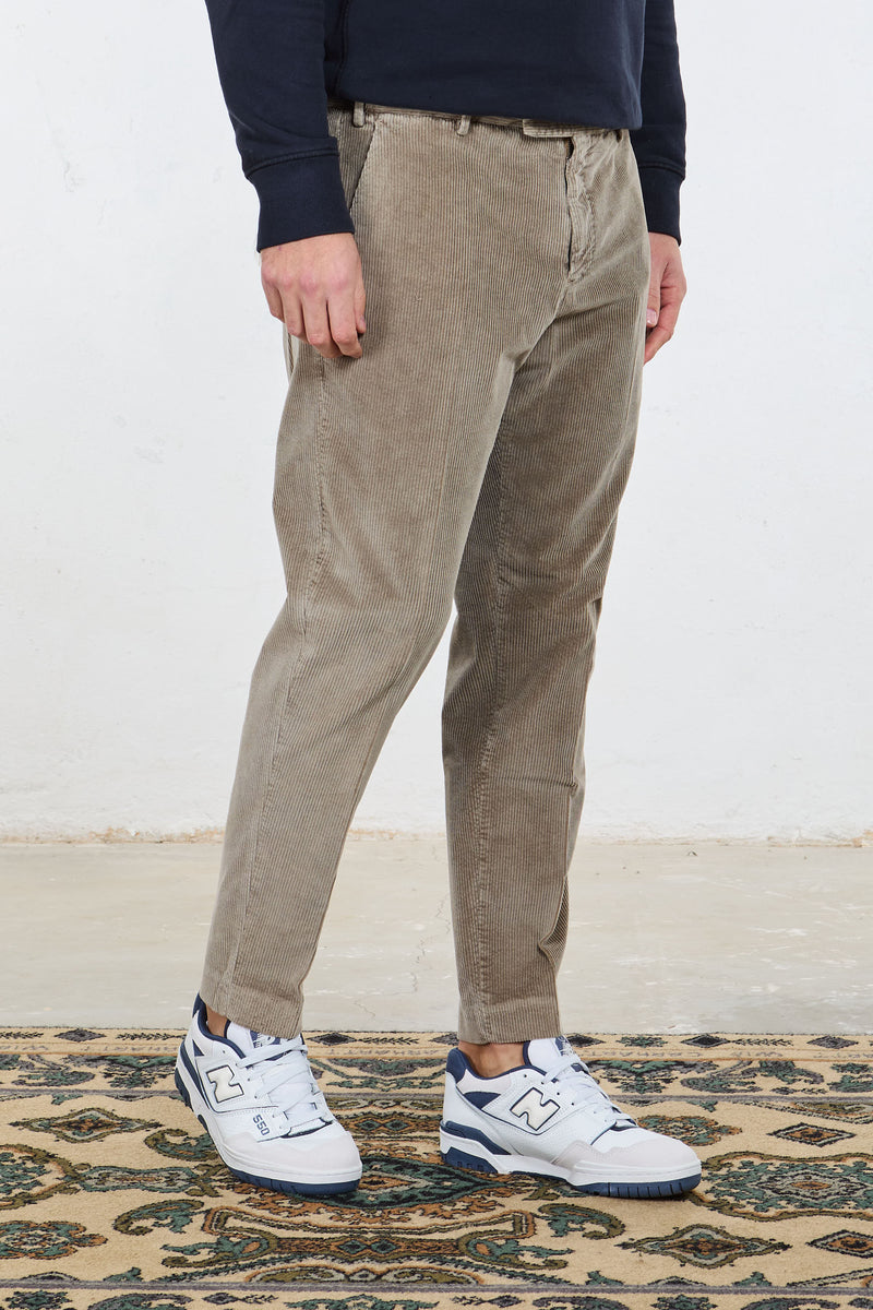 pt torino pantalone edge velluto misto cotone colore grigio 7957