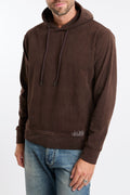 Reworked 4659 Maglia in ciniglia con cappuccio marrone