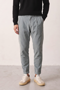 Reworked 4730 Pantalone velluto grigio