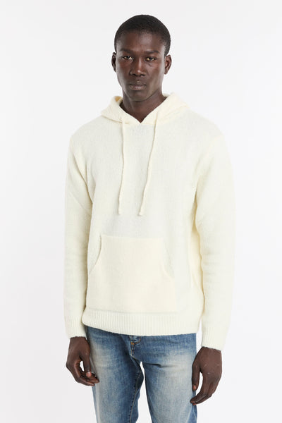 Reworked 4690 Cream hooded sweater