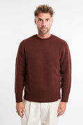 Roy Roger's 4528 Maglione soft crew neck brown