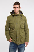 Woolrich 9448 Giubbotto Field in Mountain Cloth con cappuccio removibile