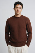 Roy Roger's 4528 Maglione soft crew neck brown