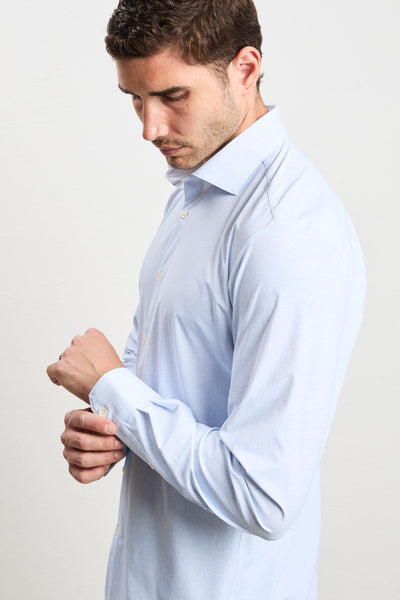 Alley Docks 3059 Camicia tecnica fantasia azzurra