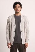 OutFit 4427 Cardigan a trecce grigio chiaro