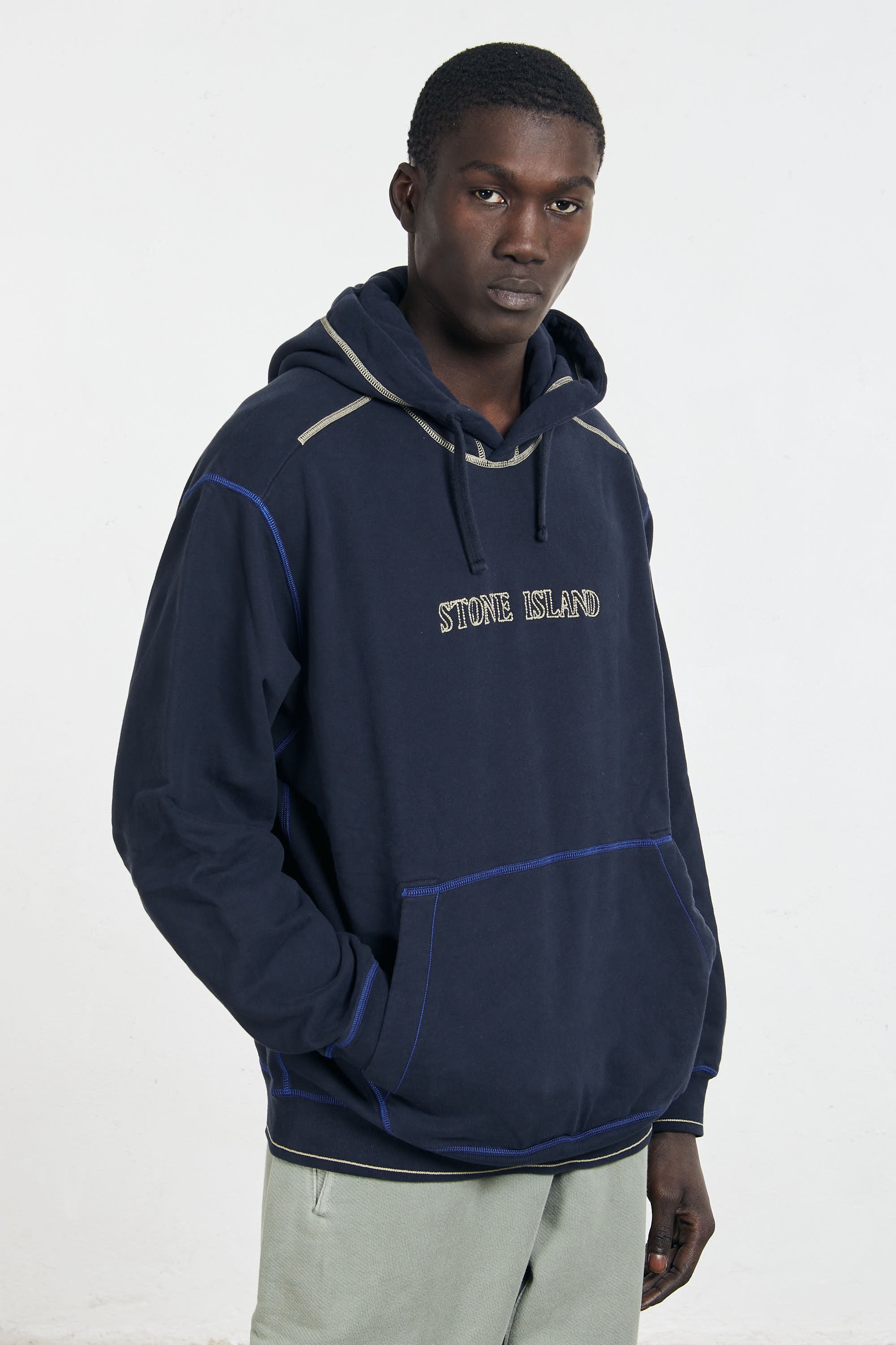 Stone island sales felpa blu