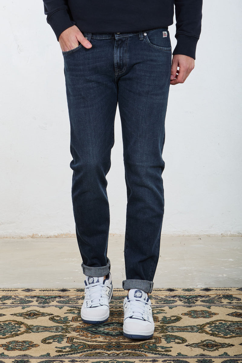 roy rogers jeans cinque tasche misto cotone colore denim 7946