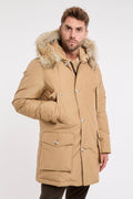 Woolrich 9439 Arctic Anorak in Ramar Cloth con pelliccia removibile