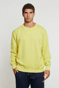 Autry 7091 Limettenfarbenes Baumwoll-Sweatshirt mit Rundhalsausschnitt
