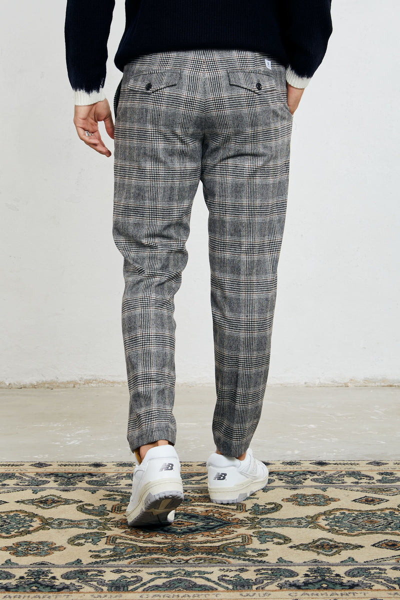 department 5 pantalone principe di galles misto lana colore grigio 7255