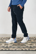 Cruna 7227 Pantalone Mitte Velluto Millerighe Misto Cotone Colore Blu