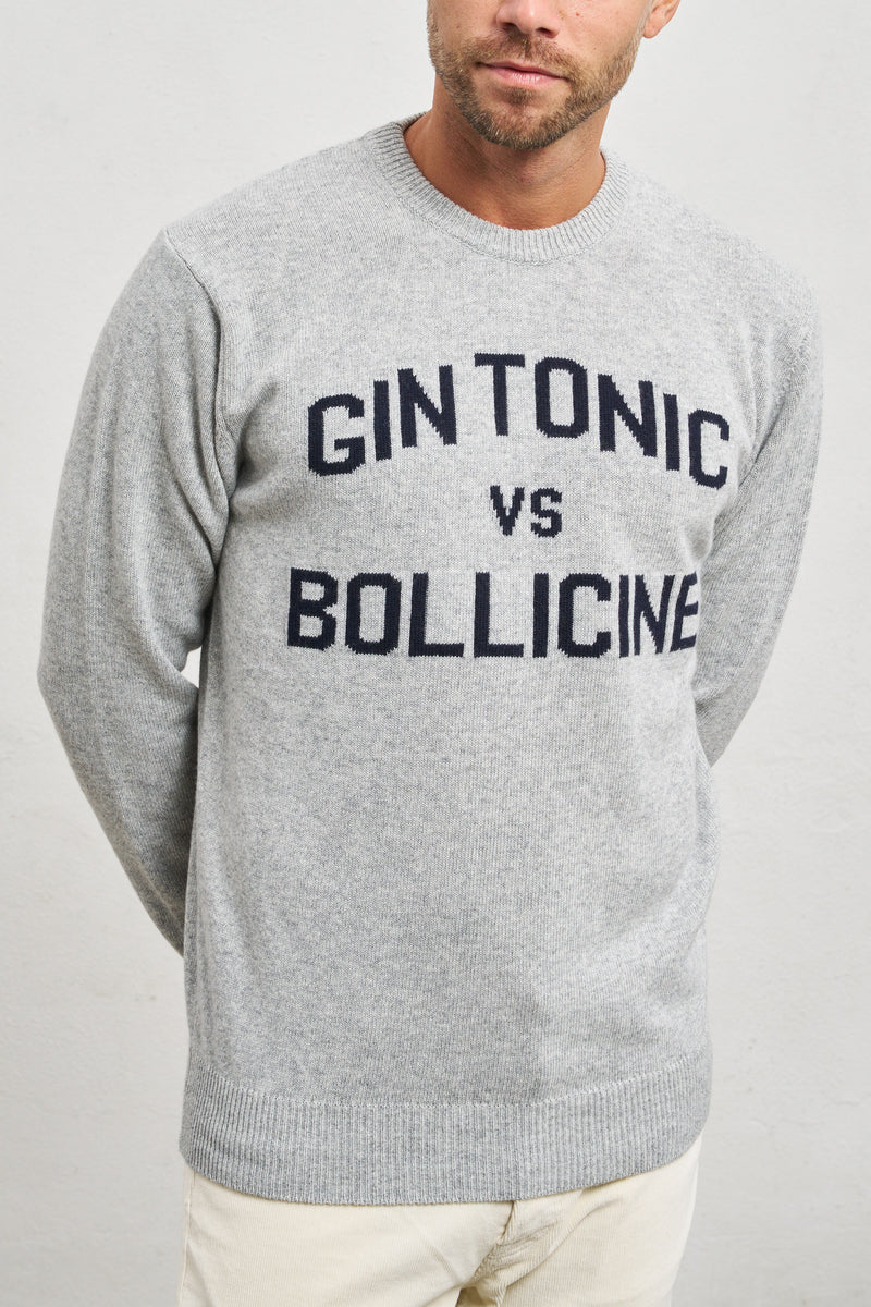saint barth maglia gin tonic vs bollicine girocollo misto lana colore grigio 7583