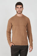 Roberto Collina Maglia Girocollo Boucle Misto Cotone Colore Nocciola 7549