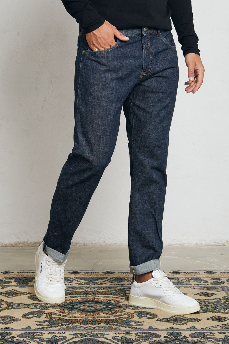 dondup jeans icon tela japanese lavaggio scuro cotone colore denim 7081