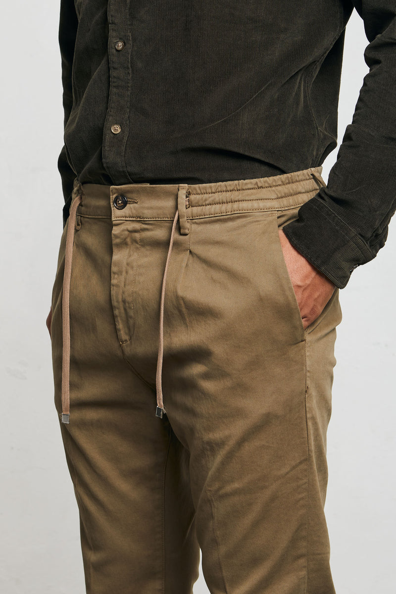cruna pantalone mitte misto cotone colore sabbia 7232
